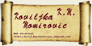Koviljka Momirović vizit kartica